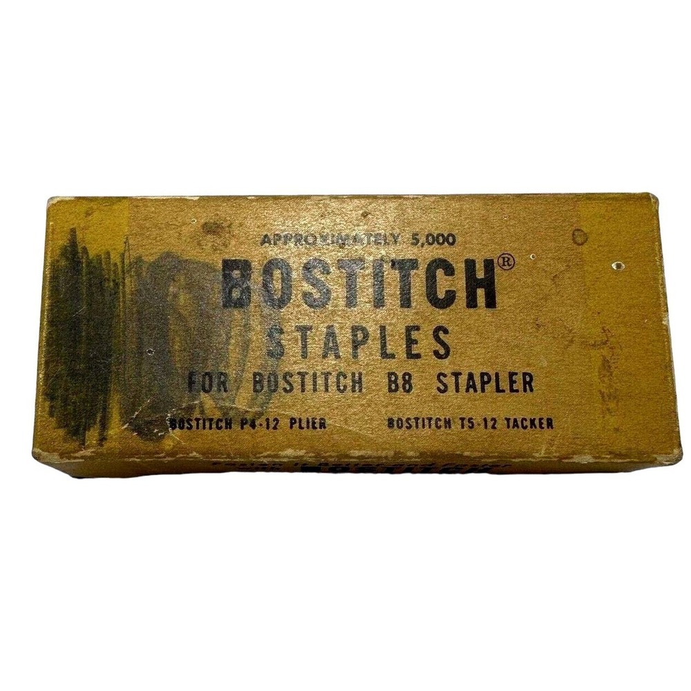 Bostitch Staples Box B8 Stapler P4 12 Plier‎ TS 12 Tacker Vintage